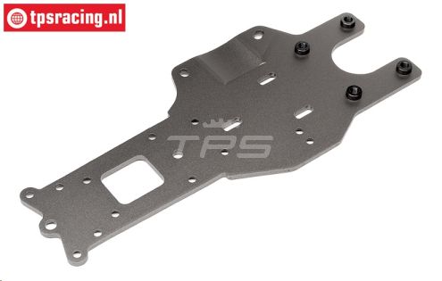 HPI102169 Chassis plaat achter onder Gun-Metal, 1 st.