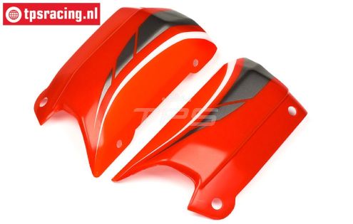 HPI102238 Kap zij deel Rood/Wit/Grijs, Set
