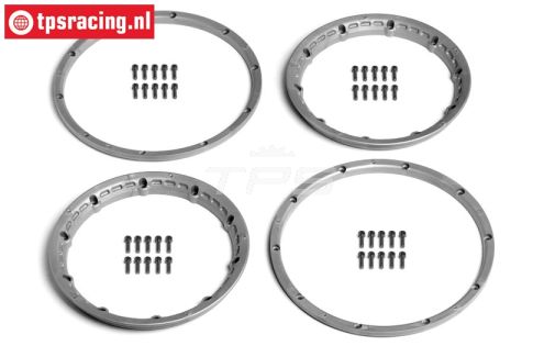 HPI3272 HD Beadlock Zilver Ø120 mm, 4 st.