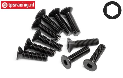 HPIZ084 Inbus verzonken kop M3-L12 mm, 10 st.