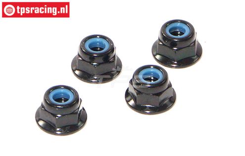 HPIZ684 Stalen Borgmoer met flens M4, 4 St.