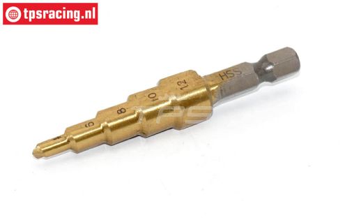 TPS0412 Stappenboor HSS-Titanium 4-12 mm, 1 st.