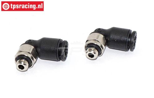 TPS0948/52 Hydraulische aansluiting 90° M5-Ø4 mm, 2 St.