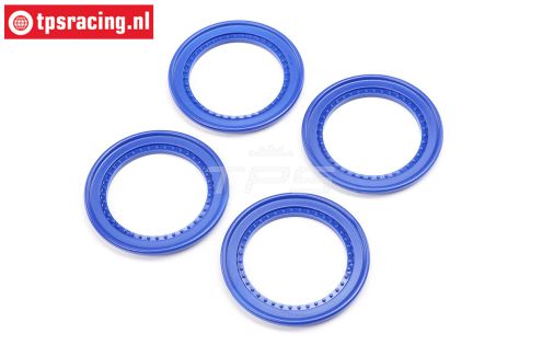 LOS-1821 LOSI LMT 2.0 Monster Truck Beadlock blauw, 4 st.