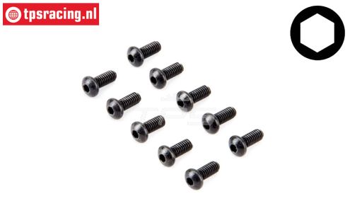LOS235005 LOSI Inbus bolkop M2,5-L6, 10 st.