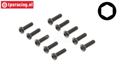 TLR255002 TLR Inbus bolkop M2,5-L10, 10 st.