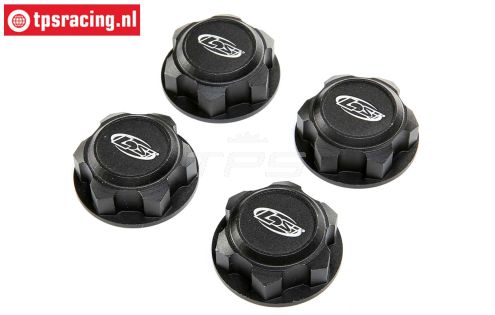 LOS352009 LOSI alu-Wielmoer dicht zwart 24 mm, 4 st.