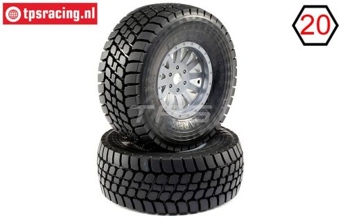LOS45021 LOSI Desert Claw banden gelijmd, 2 st.