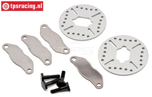 LOSB3231 Alu-rem schijf-voering LOSI 5T-BWS, Set