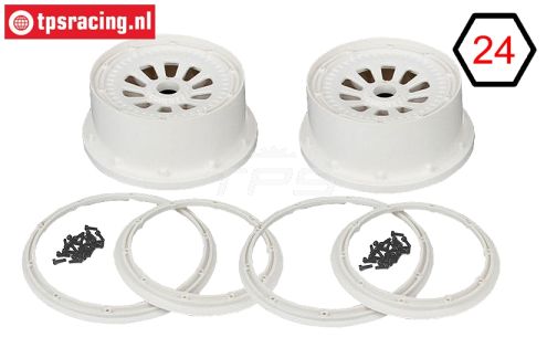 LOSB7033 Velgen wit Ø120-B60 mm, Set