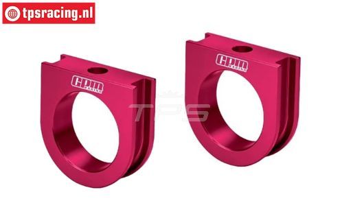 5T338/BI-RD Alu-lager inserts midden diff. Rood, 2 st.