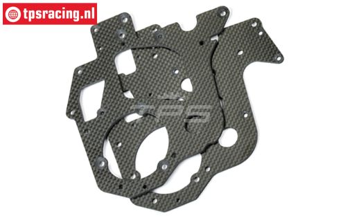 LOS361000 PROMOTO Koolstof chassisplaten, set