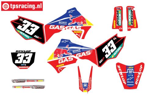 CS0980/28 PROMOTO stickers Honda Gas Gas, set