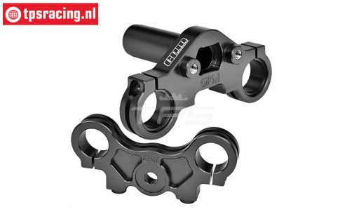 MX028-BK PROMOTO Alu-Stuurplaat Zwart, Set