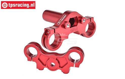 MX028-R PROMOTO Alu-Stuurplaat Rood, Set