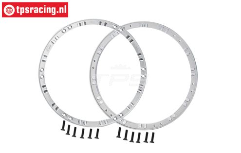 MX0505F-S PROMOTO Alu-Velg ring voor Zilver, 2 st.