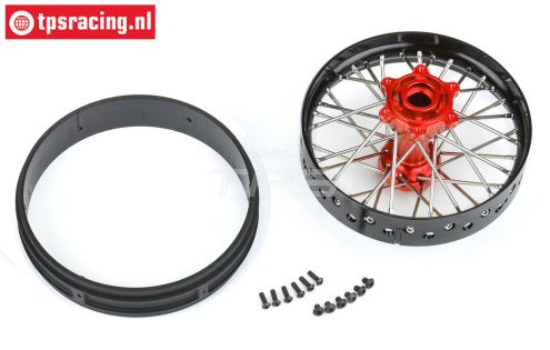 PRO283700T2 Pro-Spec Alu V2 achter velg Rood/Zwart, set