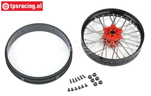 PRO283600T2 Pro-Spec V2 alu voor velg rood/zwart, set