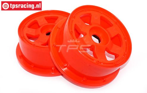 TPS5026/60R Nylon Velg 6-Sp. Rood Ø120-B60 mm, 2 st., 2 st.