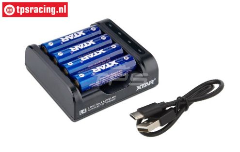 XTARL4 L4 lader met AA Li-Ion accu's, Set