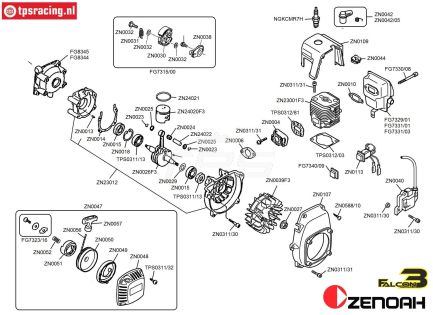 Bouwtekening Zenoah G230F3 Falcon3