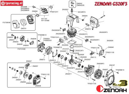 Bouwtekening Zenoah G320F3 Falcon3