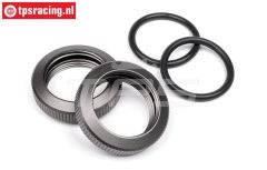 HPI102155 Schokdemper instelring Gun-Metal Ø20 mm, 2 st.