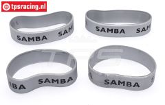 SAM4810S Samba uitlaat ringen Ø60-Ø70 mm Zilver, 4 st.