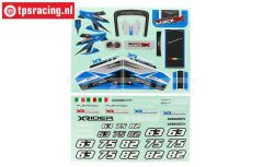 XR-FG8044BU X-Rider Flamingo Stickers Blauw, set