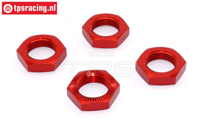 TPSB3227/08 Aluminium Wielmoer Rood 25 mm, 4 st.