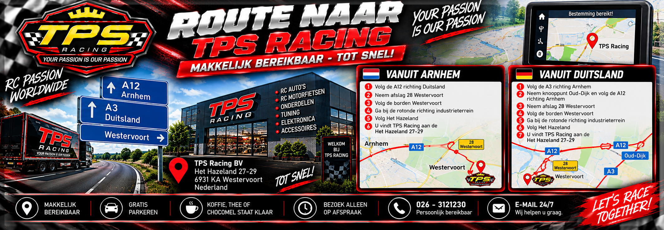 TPS Racing winkel en magazijn – RC-shop met deskundig advies en grote voorraad