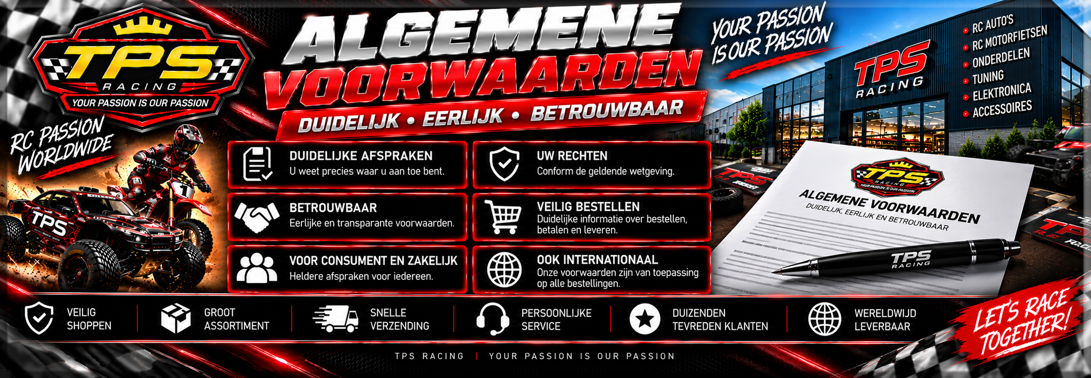 TPS Racing winkel en magazijn – RC-shop met deskundig advies en grote voorraad