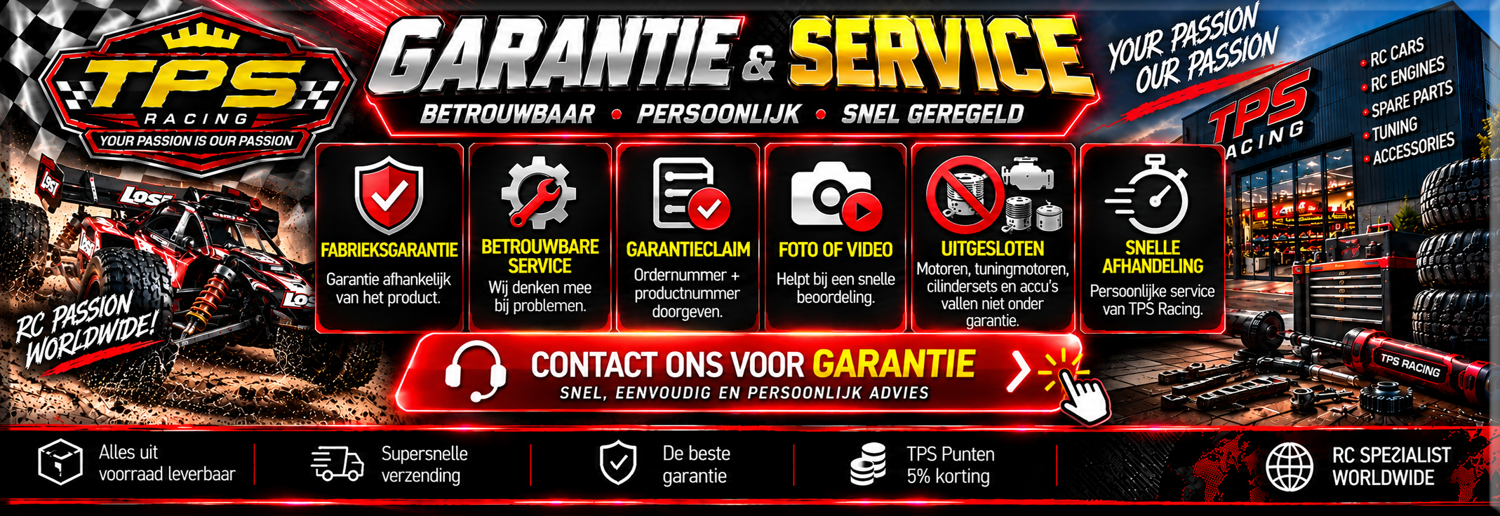 TPS Racing Garantie en Service